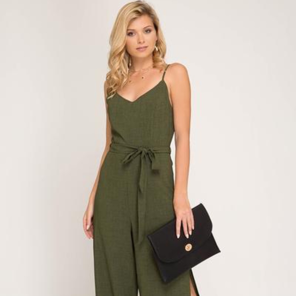 Holly Side Slit Jumpsuit